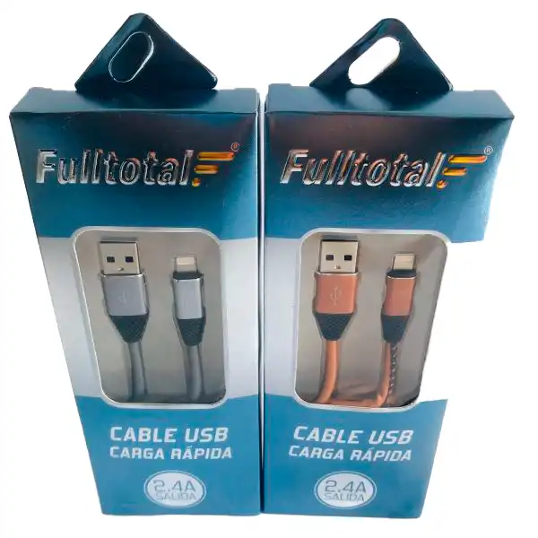 CABLE USB 2.4A MICROUSB 1M FULLTOTAL