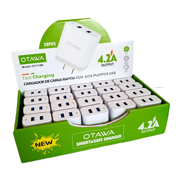 CARGADOR OTAWA 4.2A (CARAMELERA X 20)