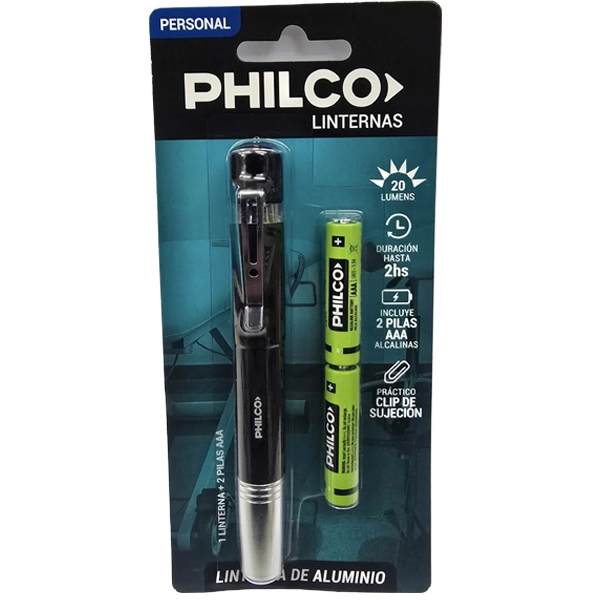 LINTERNA PHILCO LAPICERA 30 LUMENS C/2 AAA
