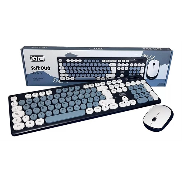 *COMBO TECLADO Y MOUSE SOFT DUO GTC CBG-027 GRIS