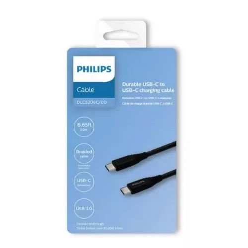 CABLE PHILIPS USB C A USB C 3.0 2 METROS