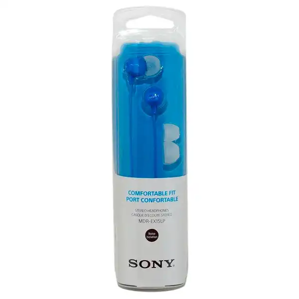 AURICULAR SONY MDR-EX15LPLICUC CELESTE