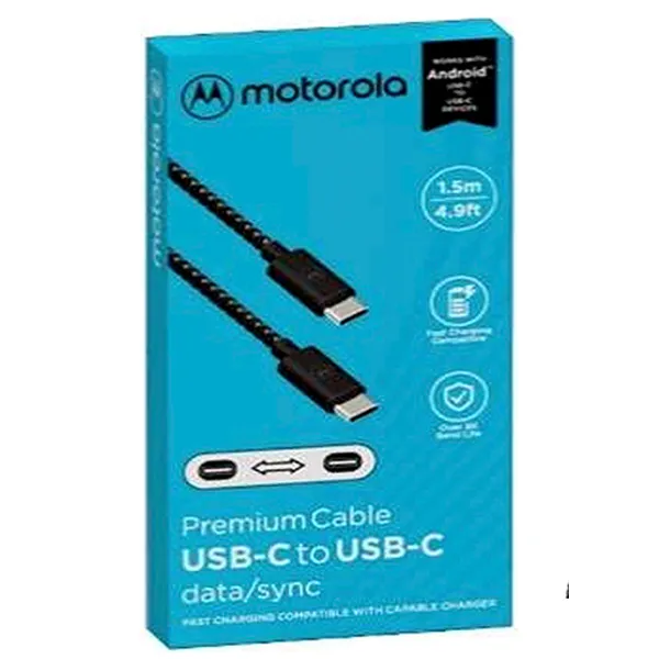 CABLE MOTOROLA USB-C TO USB-C 4.9FT - 1.5M - SJCX0CCB15