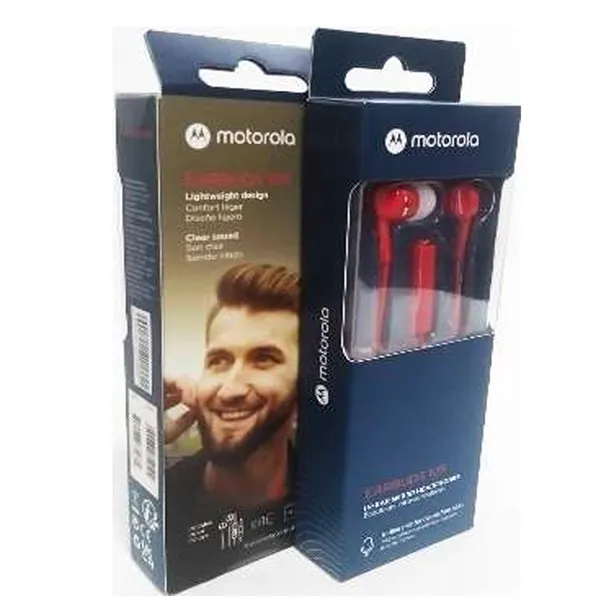 AURICULARES MOTOROLA EARBUDS 105 ROJO C/MIC