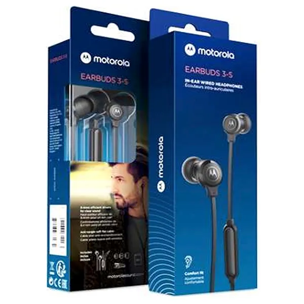 AURICULARES MOTOROLA EARBUDS 3-S NEGRO C/MIC