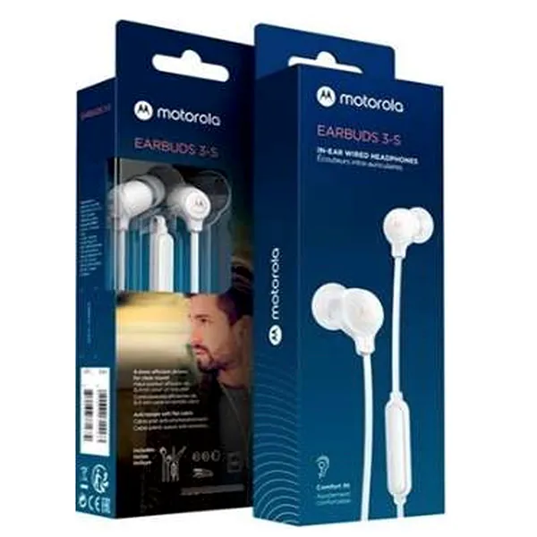 AURICULARES MOTOROLA EARBUDS 3-S BLANCO C/MIC