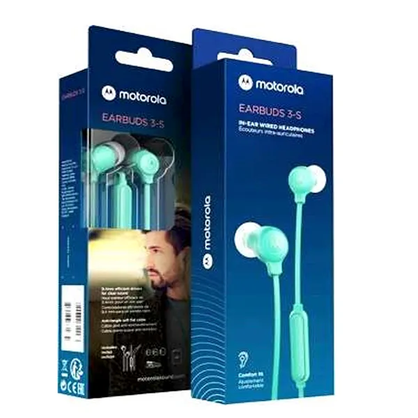 AURICULARES MOTOROLA EARBUDS 3-S TURQUESA C/MIC