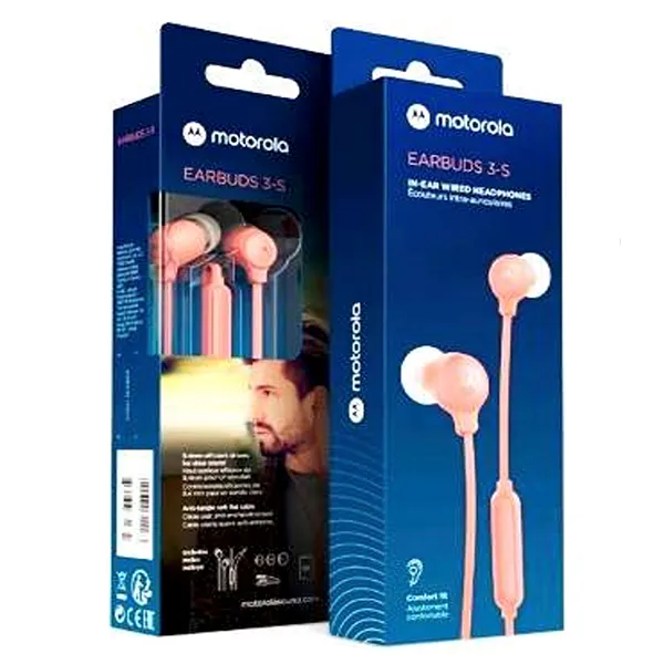 AURICULARES MOTOROLA EARBUDS 3-S CORAL C/MIC