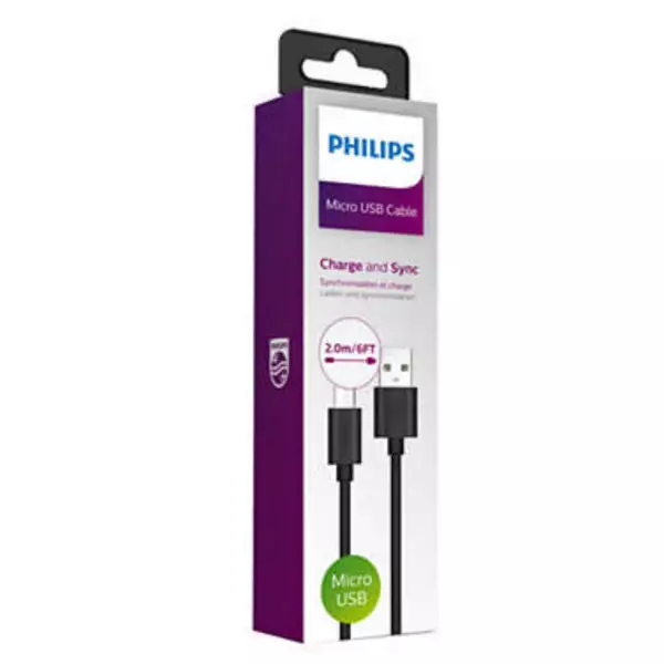 CABLE PHILIPS DLC1530U/97 MICROUSB 2.1A CARGA