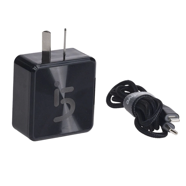 CARGADOR CARGA RAPIDA TIPO C A USB Y C A C 220V FUNDA IGLUFIVE