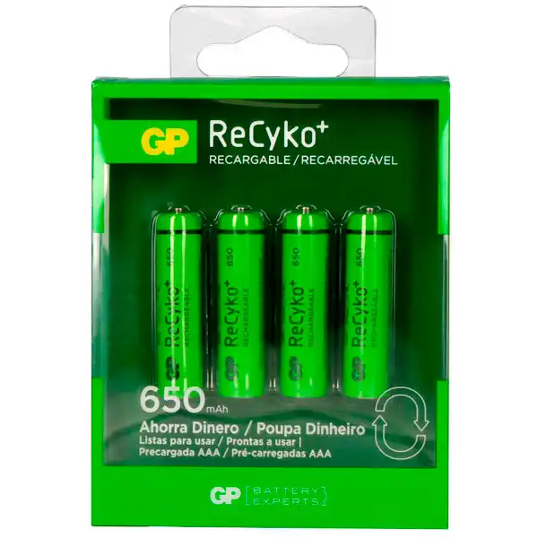 PILA RECARGABLE GP AAA 650 MHA