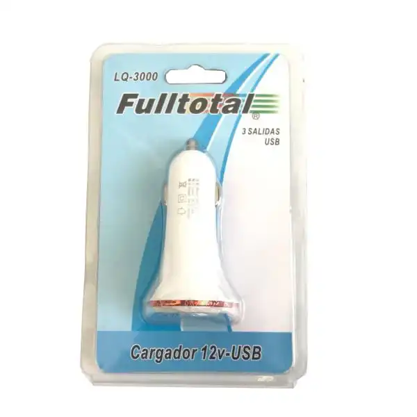 CARGADOR USB-12V TRIPLE COHETAZO FULLTOTAL