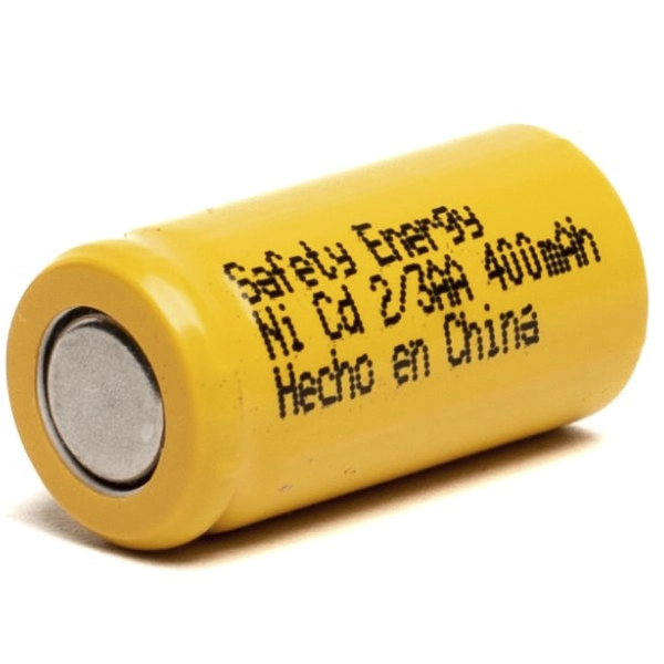 PILA RECARGABLE 2/3 AA INDUSTRIAL, NI-CD, 400MAH