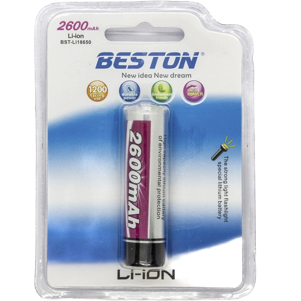 PILA LITIO REC BESTON BST-ICR18650 2600 MHA C/PCM