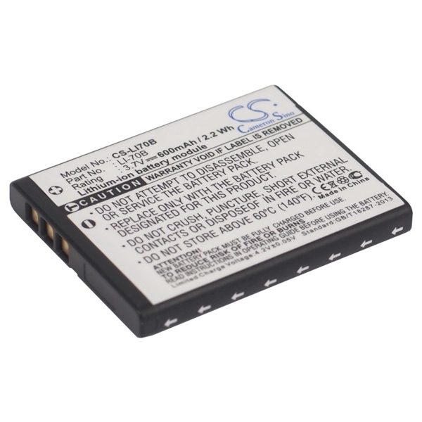 BATERÍA PARA OLYMPUS LI-70B, FE-4020, 600MAH