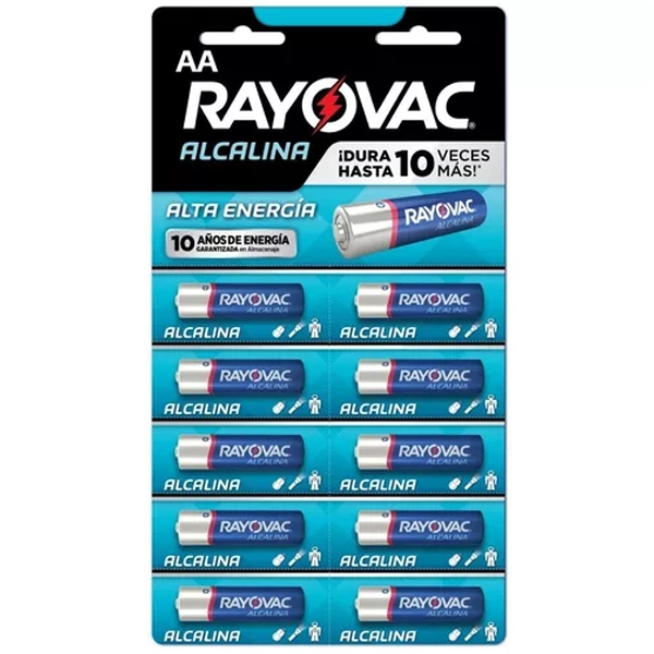 PILA AA ALCALINA RAYOVAC TIRA X 10