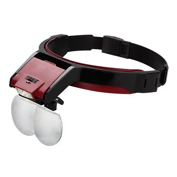 LUPA VISERA C/LUZ Y 4 LENTES