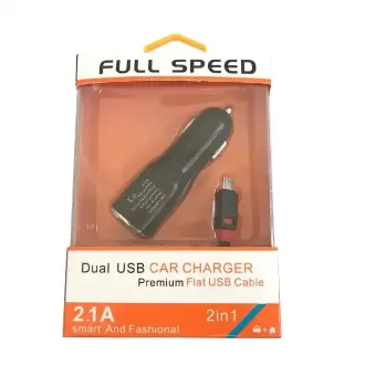 ADAPTADOR USB-12V DOBLE 2.1A FULL SPEED