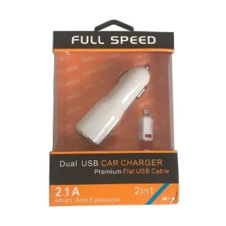 CARGADOR USB-12V  2.1A CABLE IPHONE