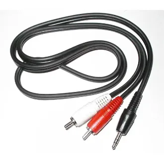 CABLE ARMADO PLUG 3.5 ST A 2RCA 1.80 MTS