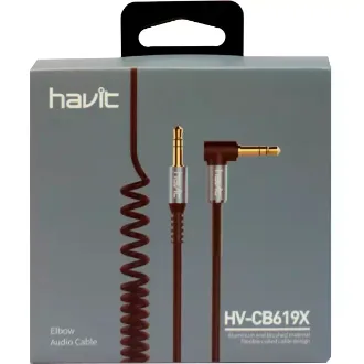 CABLE AUX AUDIO 3.5 MM STEREO ESPIRAL HAVIT CB619X