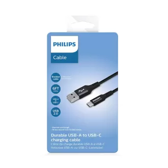CABLE PHILIPS USB A A USB C 2.0 2METROS