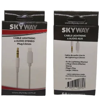 CABLE DE AUDIO LIGHTNING (APPLE) A3,5MM - M A M - ST - 1M