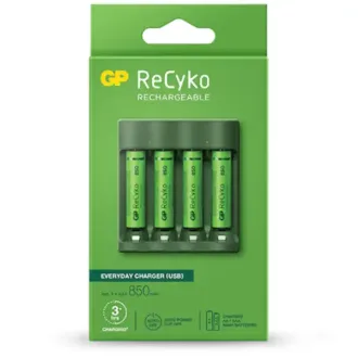 CARGADOR USB GP B421 C/4 AAA 850 MAH