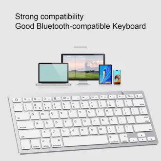 *TECLADO INALAMBRICO BLUETOOTH P/PC Y TABLET JD-09 KE-1015 COMPARTIBLE CON IOS, ANDROID Y WINDOWS - FUNCIONA CON 2 PILAS AAA