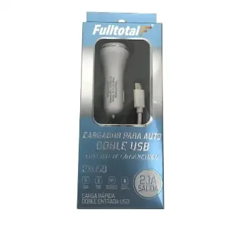 CARGADOR USB-12V DOBLE COHETAZO CON CABLE DOCK 5 FULLTOTAL