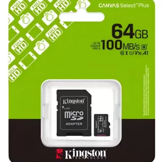 MICROSD KINGSTON 64 GB CLASE 10