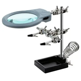 SOPORTE PARA SOLDADURA CON LUPA Y LUZ